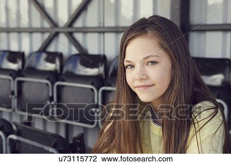 Portrait of girl in stadium stand View Large Photo Image Stock Image - Portrait of girl in stadium stand. Fotosearch