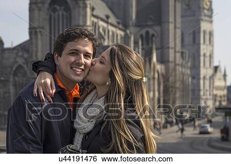 "Romantic couple in front of St Bavo's Cathedral, Ghent, Flanders, Belgium" View Large Photo Image Stock Photograph - "Romantic couple in front of St Bavo's Cathedral, Ghent, Flanders, Belgium". Fotosearch