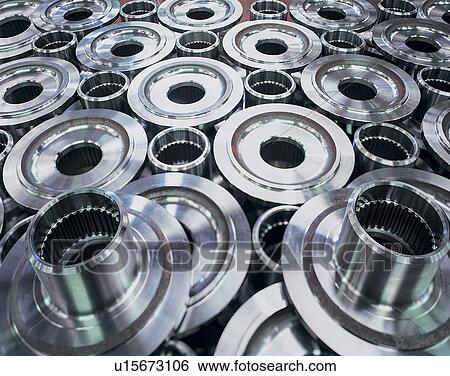 Stock Photograph - Steel parts in engineering factory. Fotosearch