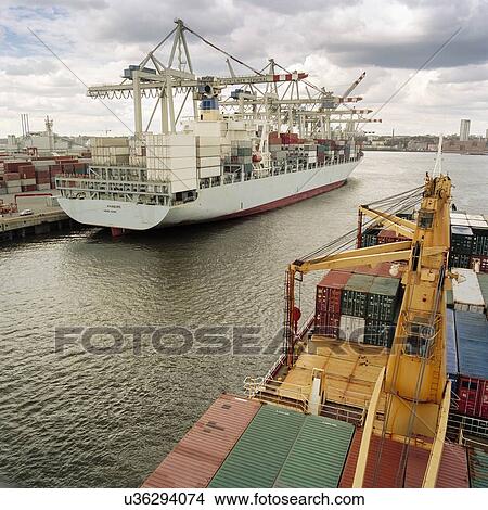 View from the bridge of container ship View Large Photo Image Picture - View from the bridge of container ship. Fotosearch