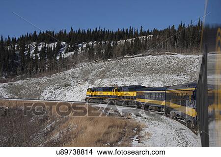 Picture - "View from train, Fairbanks, Alaska". Fotosearch