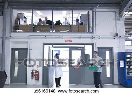 View of offices and testing station in factory View Large Photo Image Stock Photo - View of offices and testing station in factory. Fotosearch