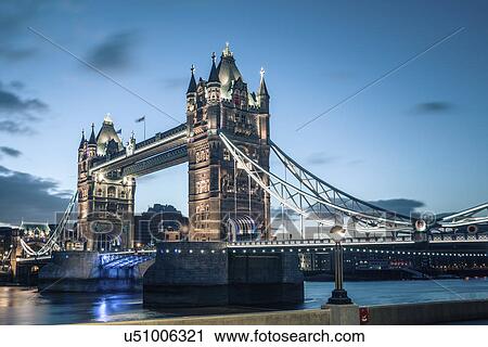 "View of tower bridge at dusk, London, England, UK" View Large Photo Image Stock Image - "View of tower bridge at dusk, London, England, UK". Fotosearch