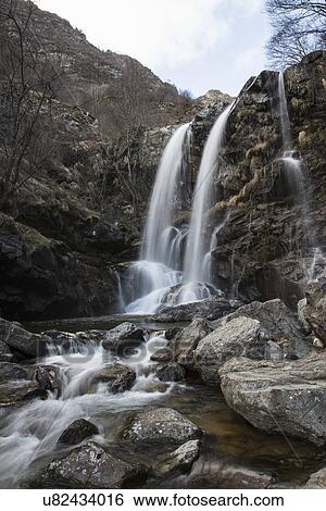 Stock Photograph - "Waterfall, River Toce, Premosello, Verbania, Piedmonte, Italy". Fotosearch
