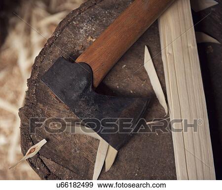 Stock Photo - "Woodworking axe, close-up". Fotosearch