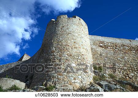 Stock Image - Ancient Castle Defense Walls. Fotosearch