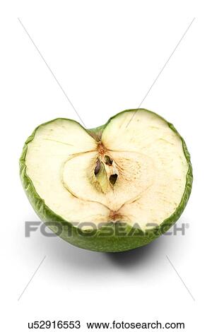 Stock Image - Apple on white background - close-up. Fotosearch