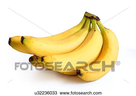 Stock Image - Bananas on white background. Fotosearch