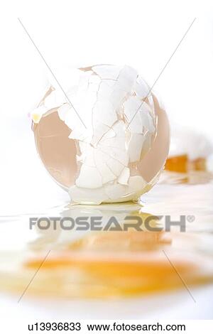 Broken egg - close up View Large Photo Image Stock Image - Broken egg - close up. Fotosearch