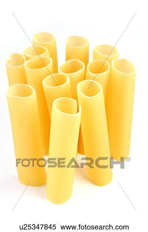 Stock Photography - Cannelloni pasta on white background. Fotosearch