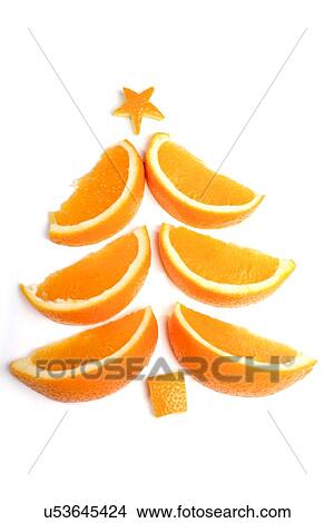 Christmas tree made from orange View Large Photo Image Picture - Christmas tree made from orange. Fotosearch