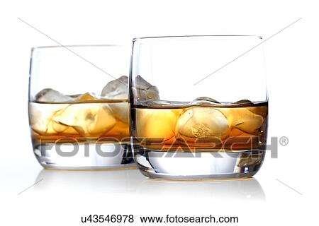 Stock Photo - Close-up of glass with whisky. Fotosearch