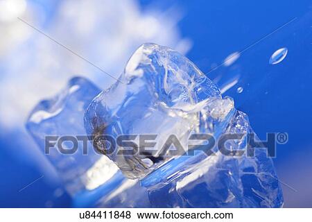 Stock Photo - Close up of ice cubes. Fotosearch