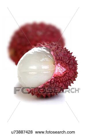 Stock Photo - Close-up of lichee fruit - studio shot. Fotosearch