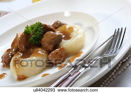 Close up of silesian dumplings View Large Photo Image Stock Image - Close up of silesian dumplings. Fotosearch
