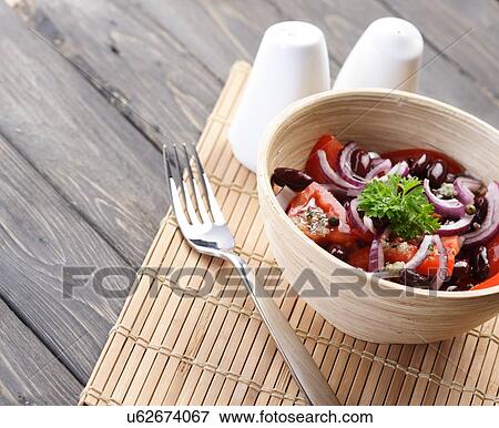 Stock Photo - Close up of spring salad. Fotosearch