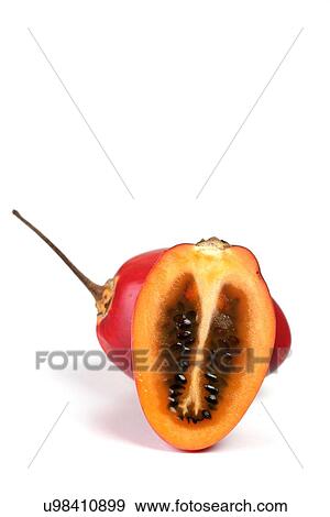 Stock Photo - Close-up of tamarillo on white background. Fotosearch