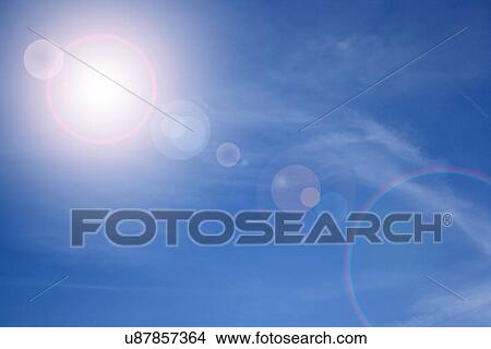 Picture - Clouds on a blue sky. Fotosearch