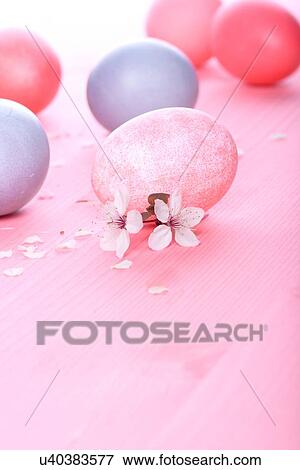 Easter eggs on pink background View Large Photo Image Stock Photo - Easter eggs on pink background. Fotosearch