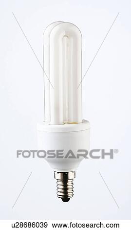 Energy saver light bulb on white background View Large Photo Image Stock Photo - Energy saver light bulb on white background. Fotosearch