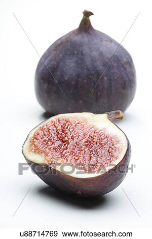 Stock Photo - Fig on white bacground - studio shot. Fotosearch