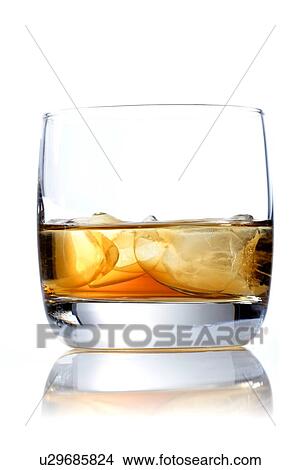 Glass of whisky on white background View Large Photo Image Picture - Glass of whisky on white background. Fotosearch