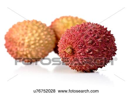 Stock Photo - Lichee on white backgound - close-up. Fotosearch