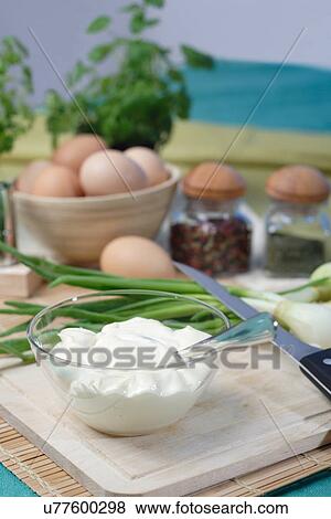 Stock Photo - Mayonnaise in bowl - studio shot. Fotosearch