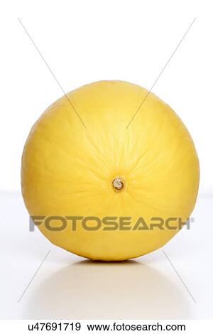 Stock Photo - Melon on white background - close-up. Fotosearch