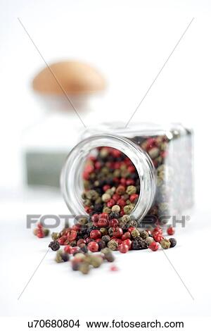 Mixed pepper seeds of various colours red black green View Large Photo Image Picture - Mixed pepper seeds of various colours red black green. Fotosearch