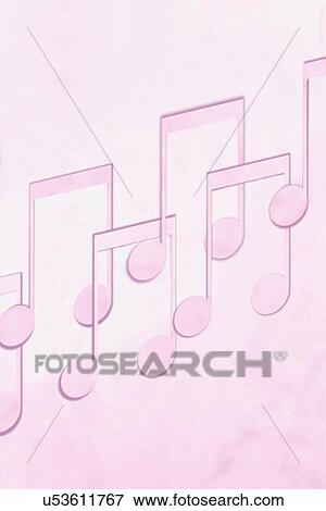 Music notes on pink background View Large Photo Image Stock Photo - Music notes on pink background. Fotosearch