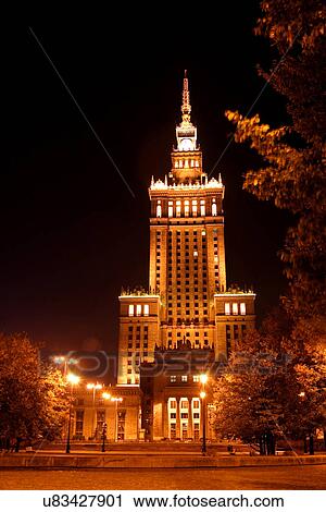 Stock Image - Palace of Culture and Science in Warsaw. Fotosearch