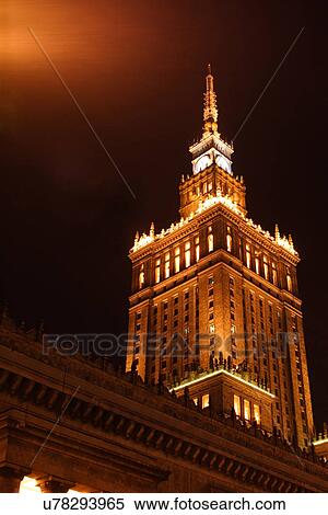 Palace of Culture and Science in Warsaw View Large Photo Image Stock Photography - Palace of Culture and Science in Warsaw. Fotosearch