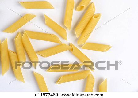 Stock Photo - Penne pasta on white background. Fotosearch
