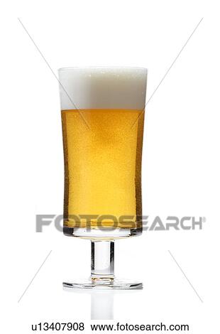 Stock Photo - Pint of beer - studio shot. Fotosearch