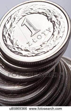 Stock Photograph - Polish money - zloty isolated on white background. Fotosearch
