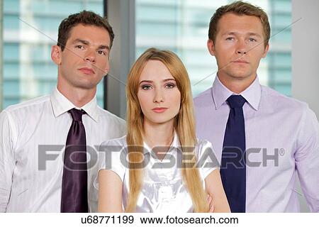 Portrait of business executives at office View Large Photo Image Stock Photo - Portrait of business executives at office. Fotosearch