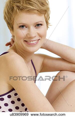 Portrait of young woman View Large Photo Image Stock Photo - Portrait of young woman. Fotosearch
