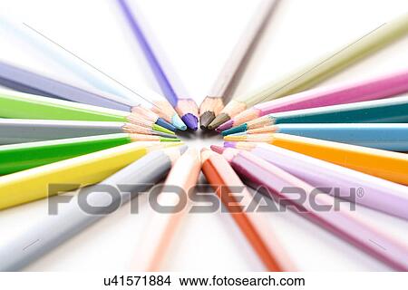 Rainbow colored pencils - close-up View Large Photo Image Picture - Rainbow colored pencils - close-up. Fotosearch
