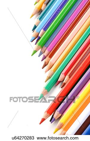 Rainbow colored pencils - close-up View Large Photo Image Stock Image - Rainbow colored pencils - close-up. Fotosearch