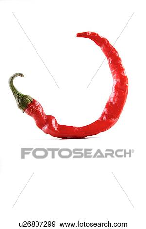 Stock Photo - Red Chilli pepper on white background. Fotosearch