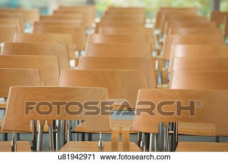Rows of empty chairs in office View Large Photo Image Stock Image - Rows of empty chairs in office. Fotosearch