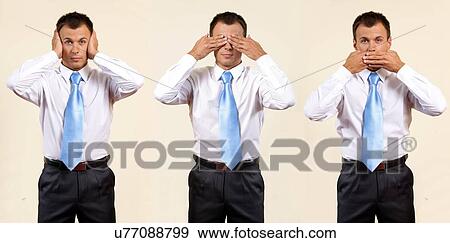 see, hear, speak no evil View Large Photo Image Stock Photo - see, hear, speak no evil. Fotosearch