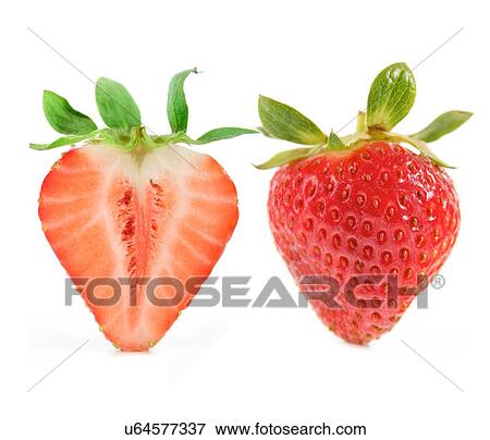 Stock Photo - Strawberry on white backround. Fotosearch