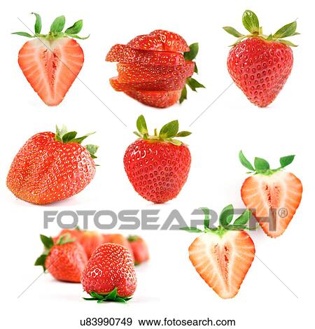 Stock Photo - Strawberry on white backround. Fotosearch
