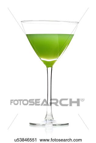 Stock Image - Studio shot of drink in martini glass. Fotosearch