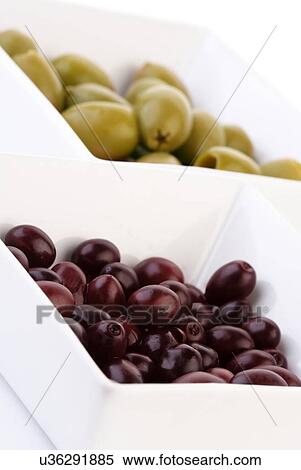 Stock Photography - Studio shot of olives in bowl. Fotosearch