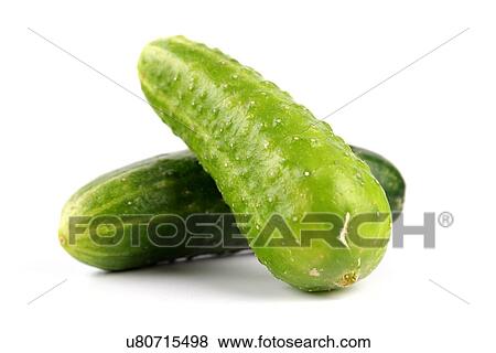Two cucumbers on white background View Large Photo Image Stock Photo - Two cucumbers on white background. Fotosearch