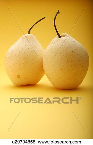 Stock Photo - Two white pears - studio shot. Fotosearch
