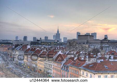 Warsaw downtown panorama View Large Photo Image Picture - Warsaw downtown panorama. Fotosearch